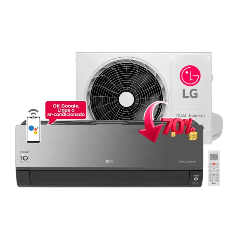 Ar Condicionado LG Dual Inverter Voice ArtCool UV Nano +IA 24000 Btus Quente e Frio 220v R-32